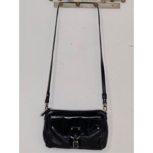 Milly Black Leather Crossbody Purse